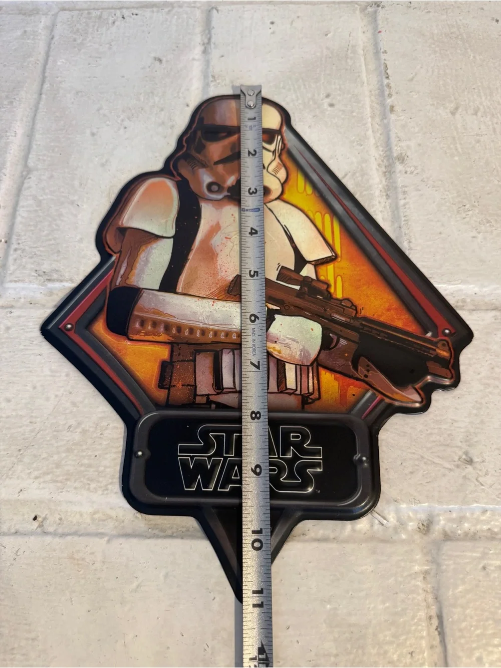 Star Wars Embossed Metal Wall Sign Set – Darth Vader & Stormtrooper Decor